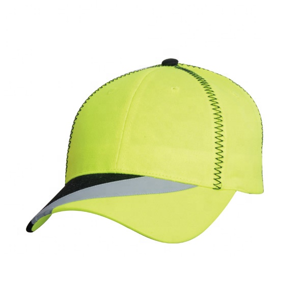 Structured 6 panel outdoor green baseball golf running sports cap