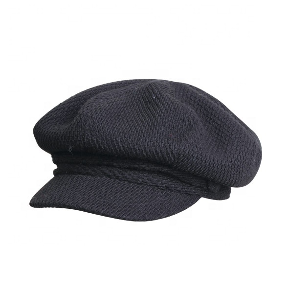 Wholesale fashion checked fabric 6 panel newsboy caps and hats