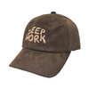 Suede Baseball Cap With DEEP WORK 3D Puff Embroidery