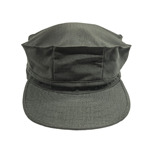 Dark Olive Grid Ripstop Blank Military Patrol Cap