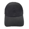 Solid Black Blank Fine Mesh Quick Dry 5 Panel Running Sports Cap