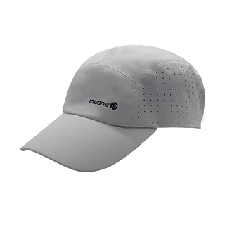 Off White Split Panel Laser Perforated Quick Dry 5 Panel Running Cap