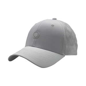 Light Grey Split Side Rhombus Laser Perforated Quick Dry 6 Panel Sports Cap
