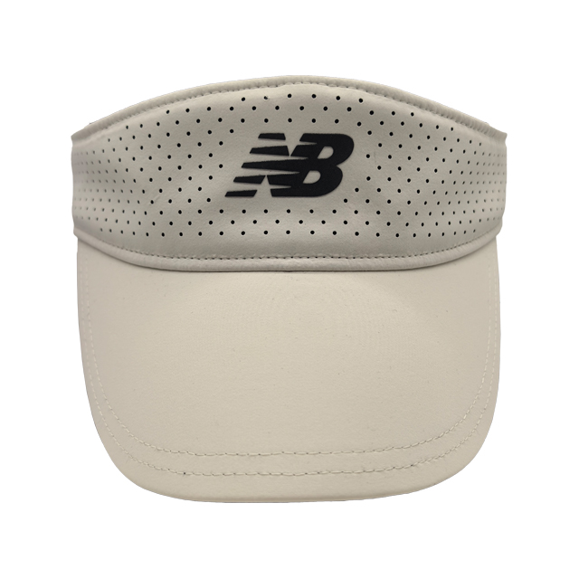 Beige Perforated Breathable Quick Dry Sports Visor Cap With NB Logo