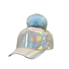 Kids Disney Frozen Elsa Holographic Pom Pom Baseball Cap
