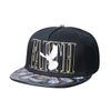 Custom 100% white brim hat metallic embroidery Flat Peak Cap