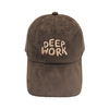 Suede Baseball Cap With DEEP WORK 3D Puff Embroidery