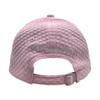 Pink Waffle Textured 6 Panel Baseball Cap With Silver Champion Embroidery