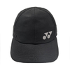 Black Quick Dry Sports Baseball Cap With White Triangle Circle Print Logo