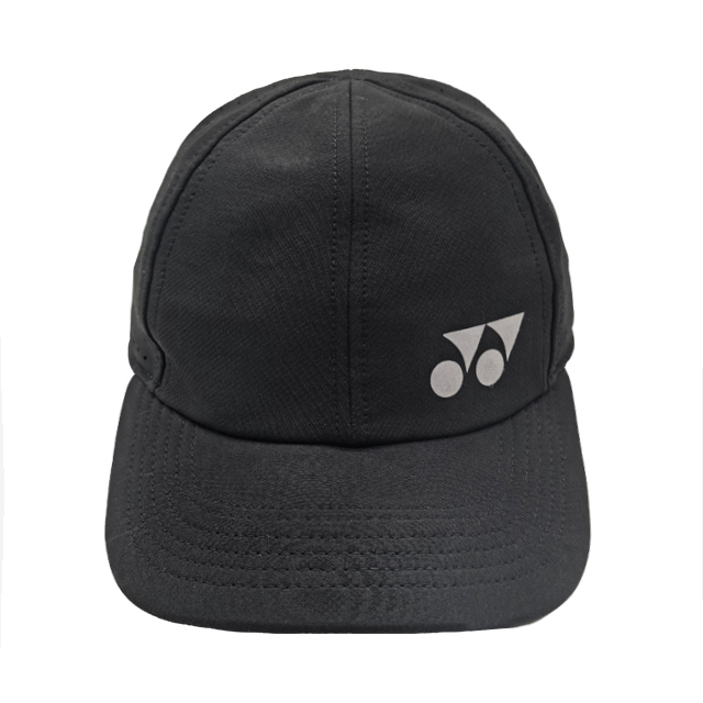 Black Quick Dry Sports Baseball Cap With White Triangle Circle Print Logo