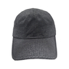 Dark Gray Fine Vertical Stripe Quick-Dry 5-Panel Sports Cap