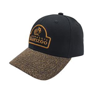 Two-Tone 6 Panel Structured Baseball Cap With 3D Embroidery Patch & Cork Print Brim