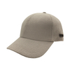 Dark Navy Twill Woven Winter Baseball Cap With Side Leather Tag