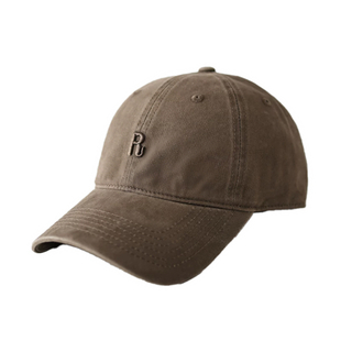 Coffee Pigment Washed Cotton 6 Panel Relaxed Dad Cap