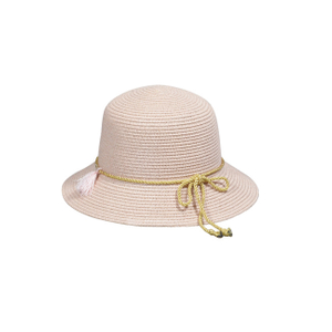 Tassel Drawstring Bucket Style Straw Outdoor Sun Hat