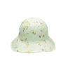 Mint Green Floral Print Cotton Bucket Hat