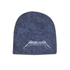 Metallica Logo Navy Knit Beanie Hat