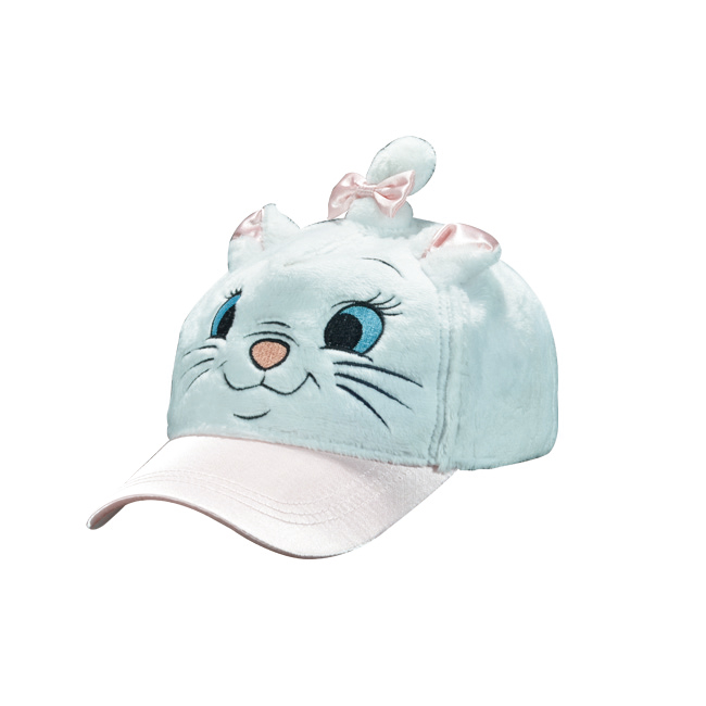 Kids Pastel Cat Face Rainbow Pom Pom Baseball Cap