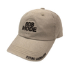 Washed Cotton Twill Dad Hat With Front & Brim Text Embroidery