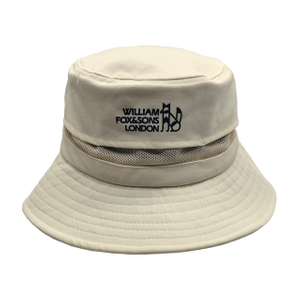 Off-White Side Mesh Bucket Hat With William Fox & Sons Fox Embroidery