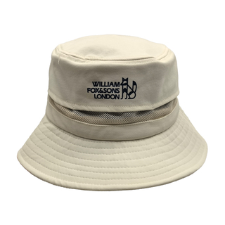 Off-White Side Mesh Bucket Hat With William Fox & Sons Fox Embroidery
