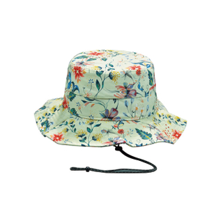 Floral Print Wide Brim Outdoor Bucket Hat
