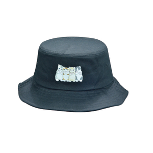 Cute Cat Print Cotton Bucket Hat