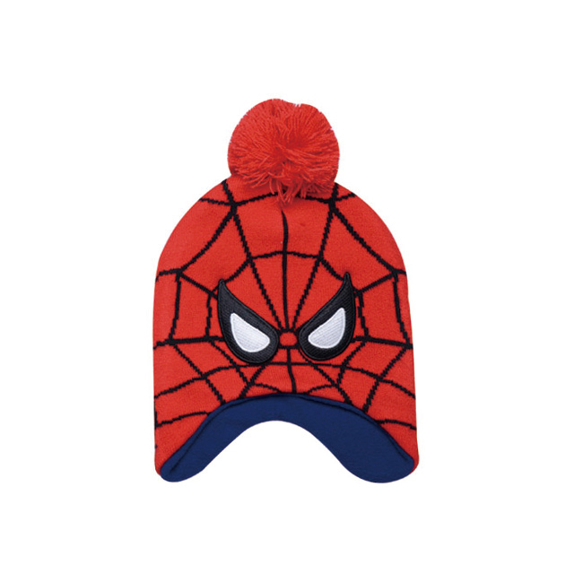 Kids Red Spider-Man Knit Balaclava Winter Hat