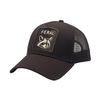 Trucker Mesh Cap With Square Embroidered Patch Raccoon FERAL Logo