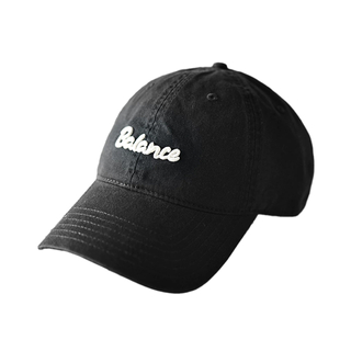 Black Pigment Washed Cotton 6 Panel Relaxed Dad Cap
