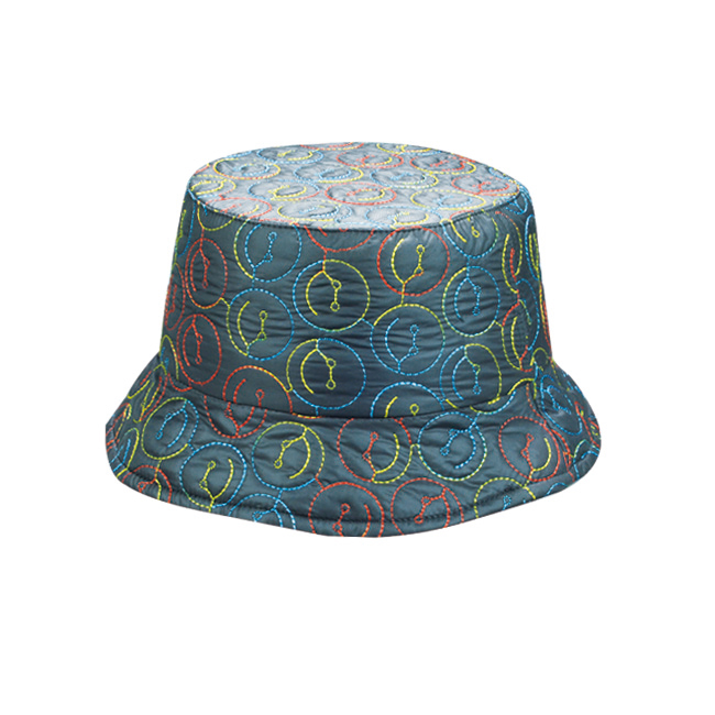 Hot Pink Quilted Puffer Bucket Winter Hat