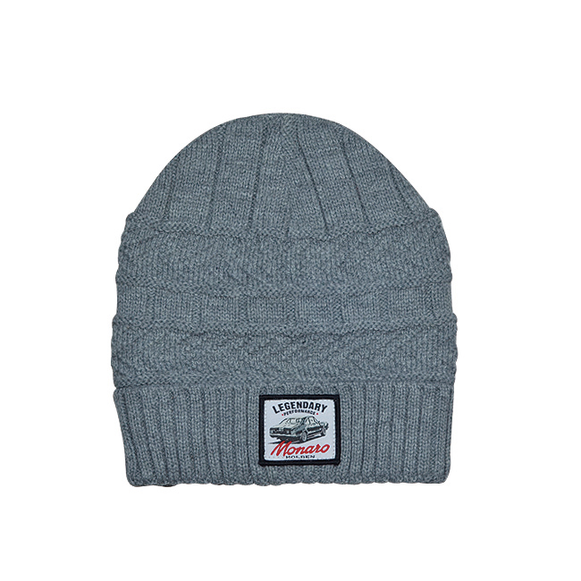 Light Blue Cuffed Knit Beanie Hat
