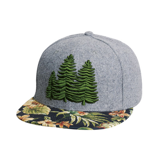 Summer Fashion Flat Brim Full Printed Hawaii 6 Panel Structured Flat Peak Cap