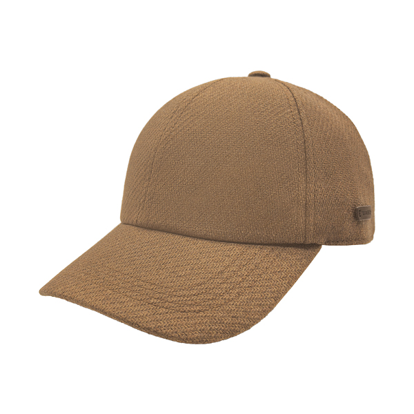 Dark Navy Twill Woven Winter Baseball Cap With Side Leather Tag