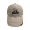 Washed Cotton Twill Dad Hat With Front & Brim Text Embroidery