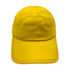 Bright Yellow Crinkle Wrinkle Quick Dry 5 Panel Lightweight Running Sports Cap
