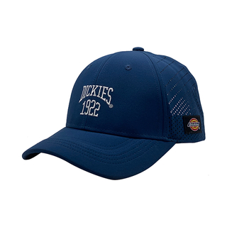 Navy Split Side Laser Perforated Quick Dry 6 Panel Sports Cap
