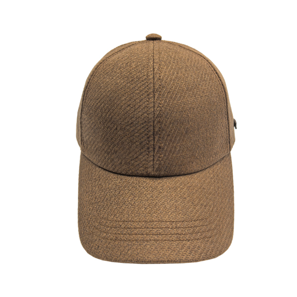 Dark Navy Twill Woven Winter Baseball Cap With Side Leather Tag