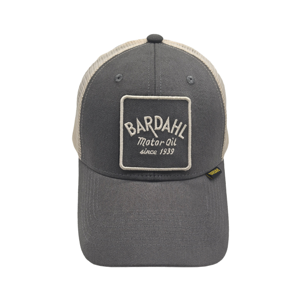 6 Panel Two-Tone Trucker Cap With Square Patch BARDAHL Embroidery Logo