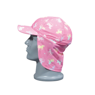 Unicorn Print Neck Flap Swim Hat