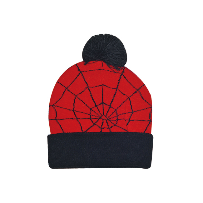 Kids Marvel Superhero Icons Pom Pom Knit Beanie Hat