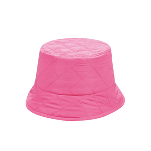 Hot Pink Quilted Puffer Bucket Winter Hat