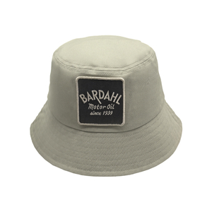Cotton Twill Bucket Hat With Square Woven Patch Embroidery BARDAHL Logo