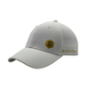 Off White Split Rear Laser Perforated Quick Dry 6 Panel Sports Cap