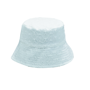 Eyelet Embroidery Cotton Bucket Hat