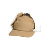 Navy Plaid Wool Blend Winter Trapper Cap with Faux Fur Ear Flaps
