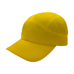 Bright Yellow Quick‑Dry Perforated Mesh 6‑Panel Blank Sport Baseball Cap
