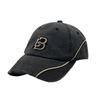 Black Washed Denim Cotton 6 Panel Vintage Dad Cap