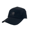 Black Split Side Mesh Quick Dry 5 Panel Running Cap