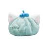 Kids White Bunny Face Faux Fur Bucket Winter Hat